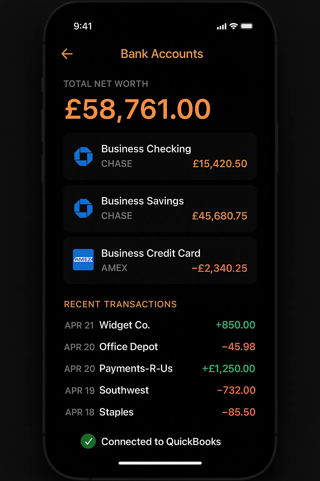 Bank View Screen